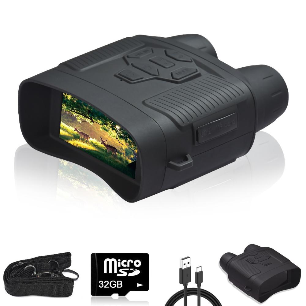 Sighting Telescope |  3” Large Screen Night Vision Goggles 4K Infrared Night Vision Binoculars Anti-shake Motion Detected with 32GB Memory Card Hunting Sighting Telescope