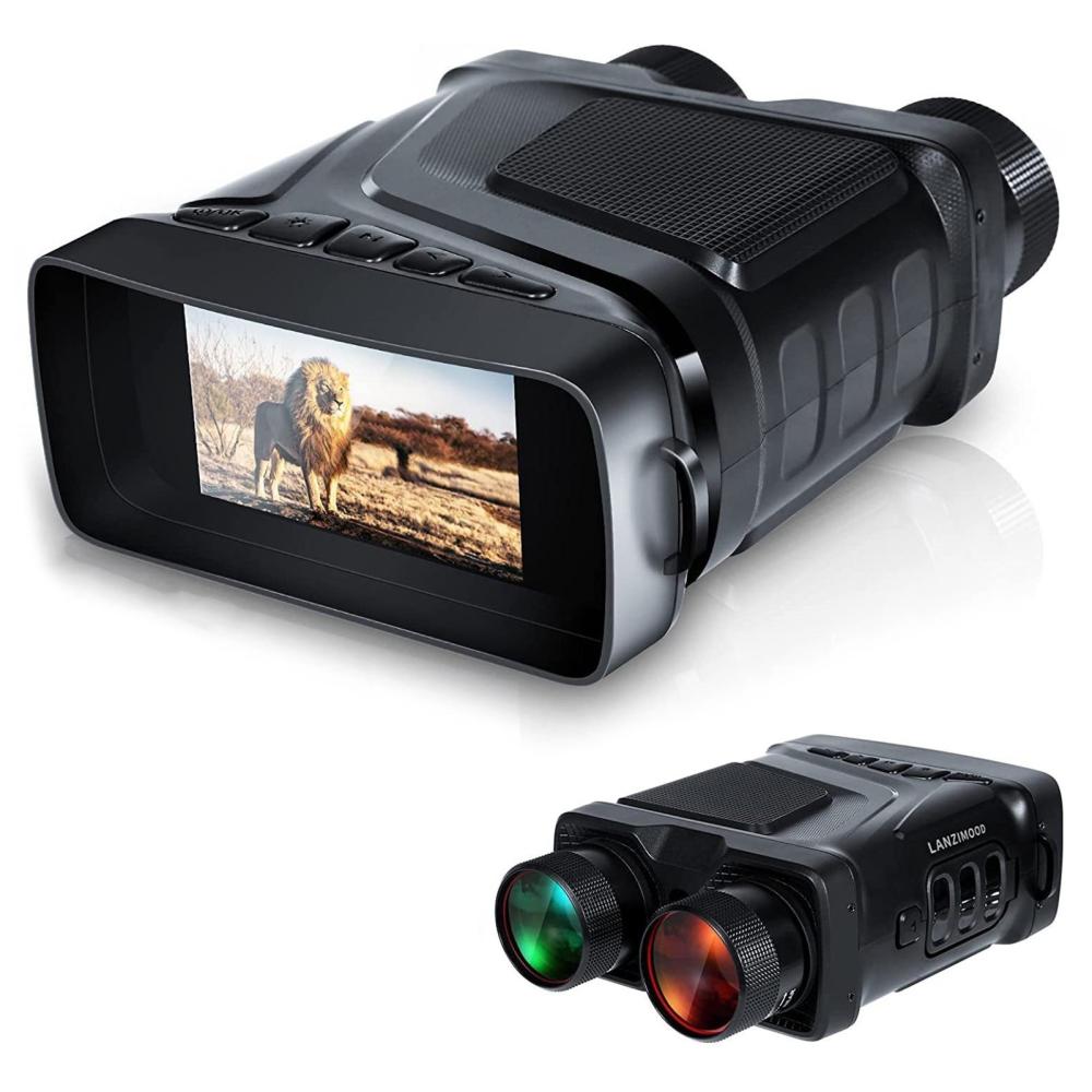 Sighting Telescope |  Digital Night Vision Binoculars All Black Full Color 4K All Black 800 Meter Large Screen Infrared Telescope Hunting Black