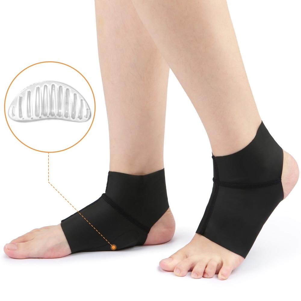 Sports Protective Gear |  1 Pair Compression Arch Support Brace with Gel Ankle Protector Compression Flat Foot Socks with Gel Inserts Insole Cushion for Ankle Arch Pain Relief Sports & Body Building Sports Protective Gear