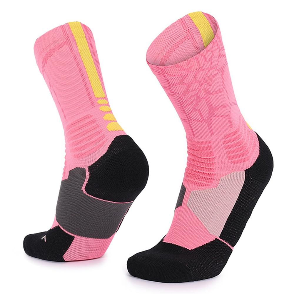 Sports Protective Gear |  Basketball Socks Men Women Breathable Football Socks Sports Socks Cushioned Athletic Socks Sports & Body Building Pink / Blue / Green / Black / Purple