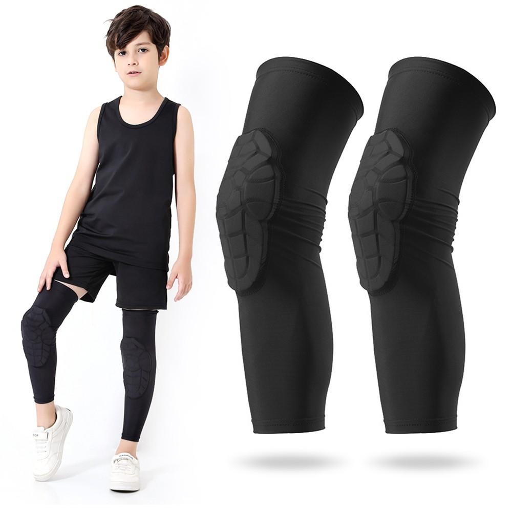 Sports Protective Gear |  Kids Compression Leg Sleeves Anti-Slip Leg Sleeves with Protective Knee Pads for Basketball Volleyball Skating Sports & Body Building Sports Protective Gear