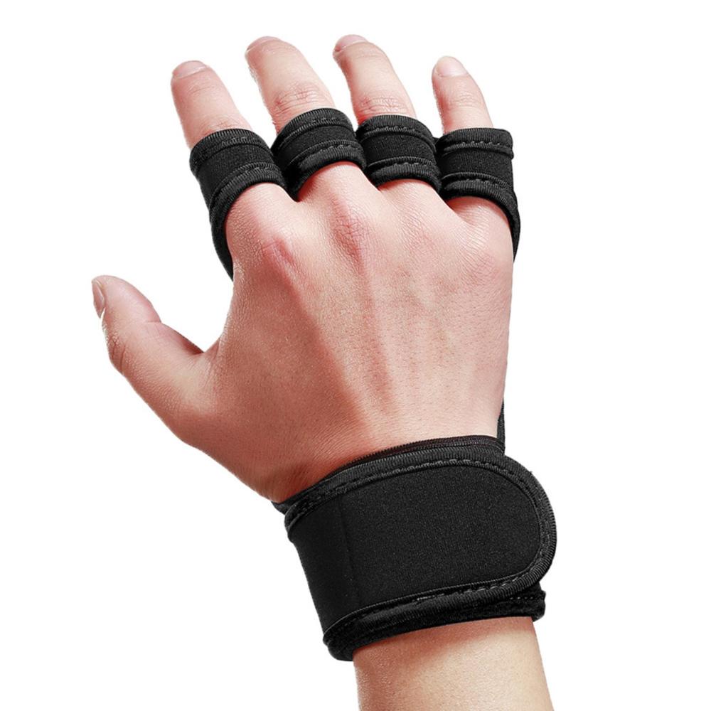 Sports Protective Gear |  Lifting Gloves Workout Gloves with Integrated Wrist Wraps Anti-slip Hand Protector for Weight Lifting Powerlifting Pull Ups Sports & Body Building Black / Red