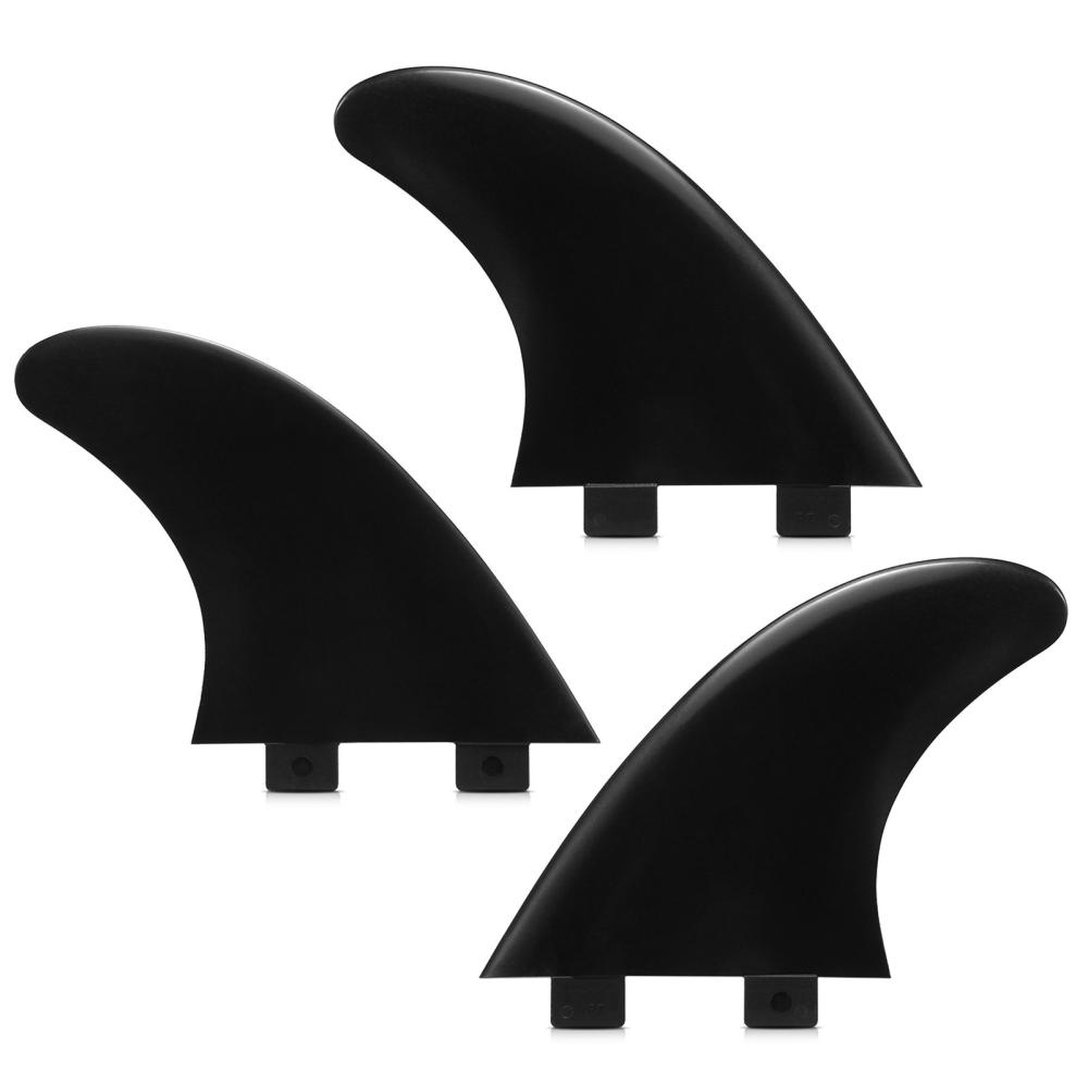 Surfing & Boating |  3PCS Surfboard Fin Thrusters Fins Fiberglass Nylon Surf Fins GX / M5 / G1 / G3 / G5 / G7 Surfing & Boating Black/ White