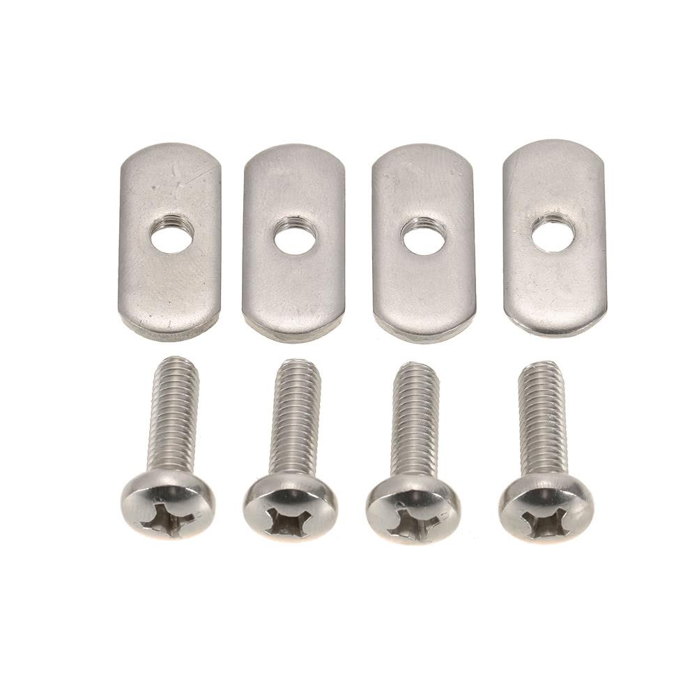 Surfing & Boating |  4 Stainless Steel Kayak Rail/Track Screws & Track Nuts Hardware Gear Mounting Replacement Kit for Kayaks Canoes Boats Rails Surfing & Boating Surfing & Boating