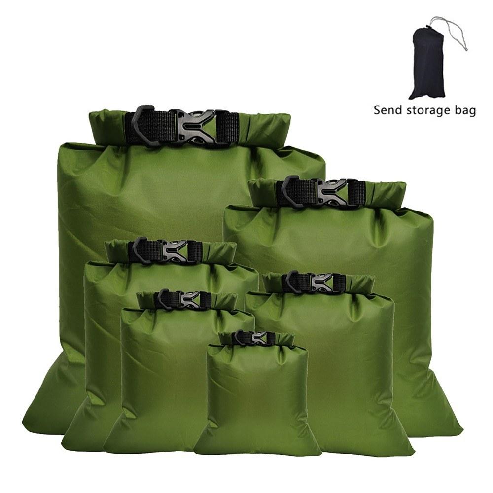 Surfing & Boating |  6 PCS Outdoor Waterproof Bag Dry Sack Surfing & Boating Black/Army Green/Light Blue