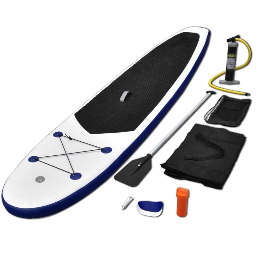 Surfing & Boating |  Inflatable Stand Up Paddleboard Set Blue and White Surfing & Boating Blue And White