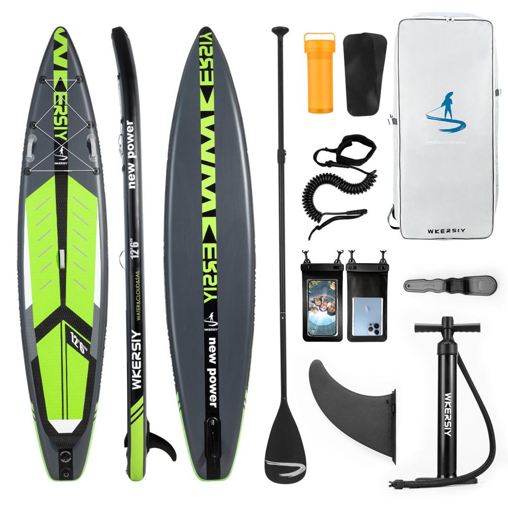 Surfing & Boating |  WKERSIY 3.8M Inflatable Stand Up Paddle Board Non-Slip Kayak SUP with SUP Accessories for Youth Adults Surfing & Boating Surfing & Boating