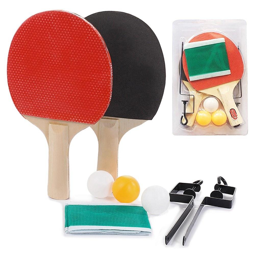 Table Tennis & Equipment |  Portable Retractable Ping Pong Post Net Rack Ping Pong Paddles Quality Table Tennis Rackets Set Ping Pong Training Adjustable Extending Net Rack Paddle Bats Sports  Accessories Racquet Bundle Kit Ball Games Table Tennis & Equipment