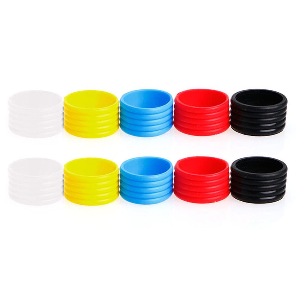 Tennis & Equipment |  10Pcs Tennis Racket Handle Anti-slip Rings Sweat Absorbent Silicone Tennis Racket Overgrip Tennis Handle Rings Ball Games Black / Blue / White / Yellow / Red