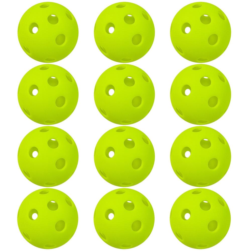 Tennis & Equipment |  6 Packs 26 Holes Indoor Pickleball Balls for Indoor Courts Ball Games Green / Yellow