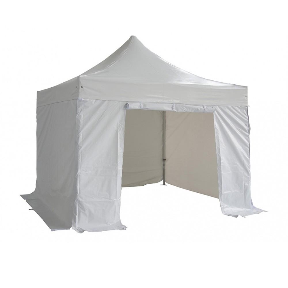 Tent Accessories |  White Folding Tent 520g/m2 PVC 3X3m 50mm Aluminium Tube + 4 Pieces of Side Cloth Camping & Hiking Tent Accessories