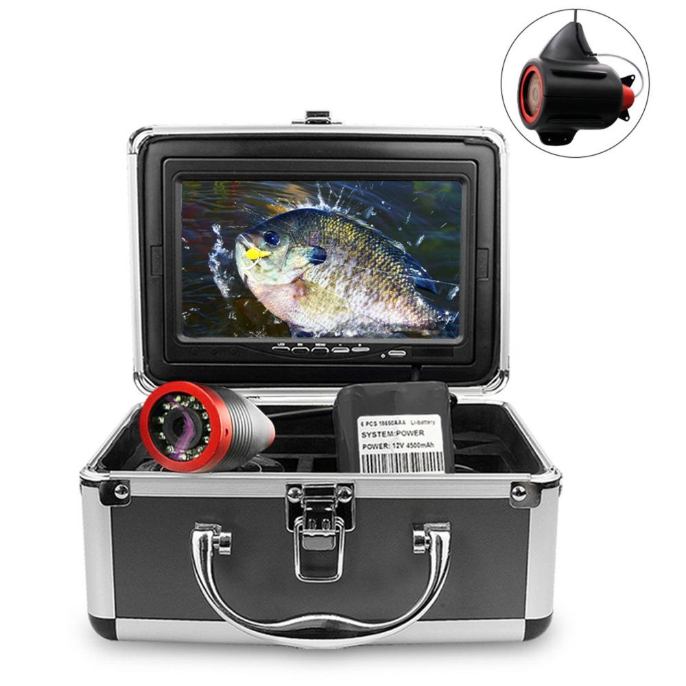 Tools & Equipment |  Erchang Professional-grade 7 Inch Large Color Screen DVR Underwater Fishing Camera Portable Video Fish Finder with 12 IR LED Lights Removable Sun-visor for Lake Sea Fishing Fishing Tools & Equipment