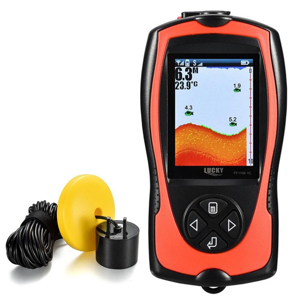 Tools & Equipment |  LUCKY FF1108-1CT Portable Fish Finder 100M/300FT Depth Fish Alarm Wired Fish Detector Fishing Tools & Equipment