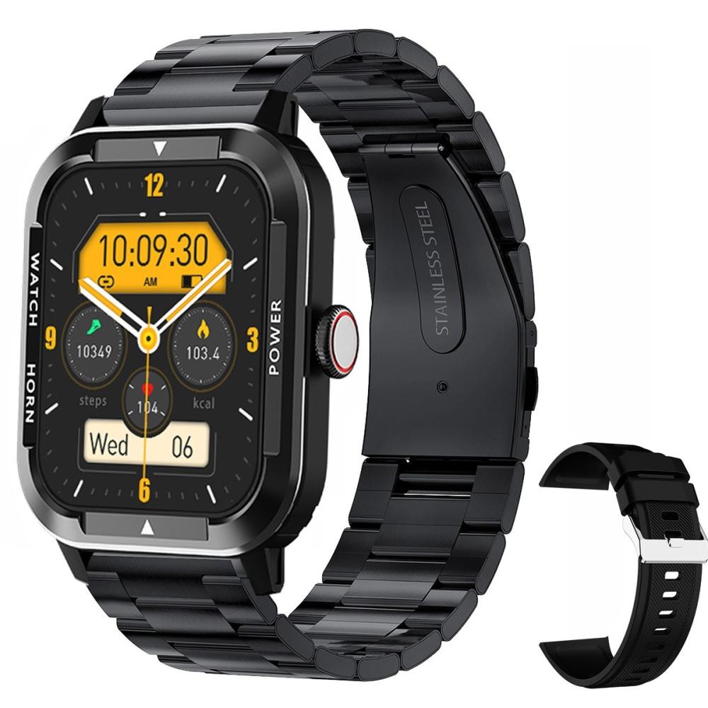 Wearable Sports Electronics |  Smartwatch 1.91-inch Large Screen High-clear Display  Comprehensive Health Monitoring  Multi-function Sports Mode  Waterproof IP67  Watch for Men and Women  Blood Pressure Monitor  Glucose Monitor Watch Sports & Body Building Silicone Strap: Black / Blue / Red/ Milanaise Steel Strap: Black/ Steel Strap: Black