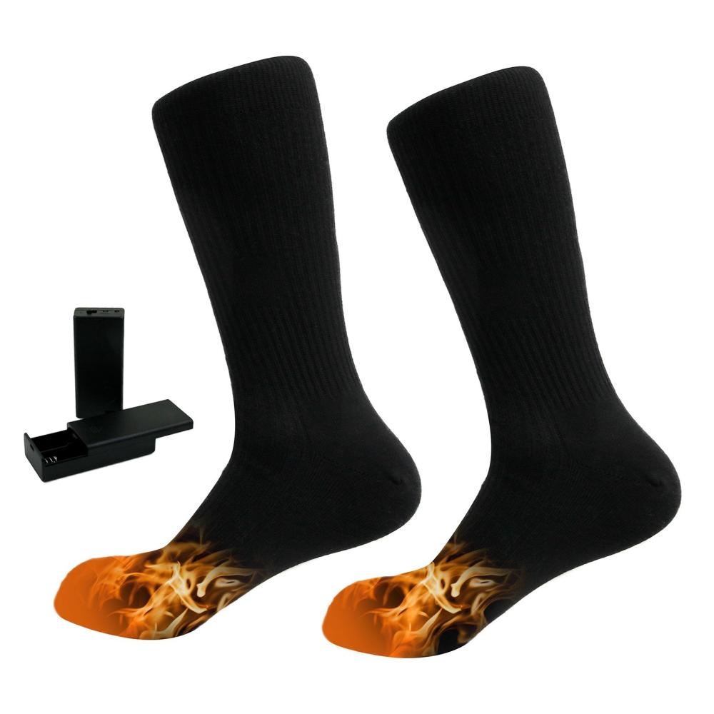 Winter Clothing |  Battery Powered Heated Socks Winter Warm Cotton Socks Foot Warmer for Skiing Camping Hiking Winter Clothing Winter Clothing