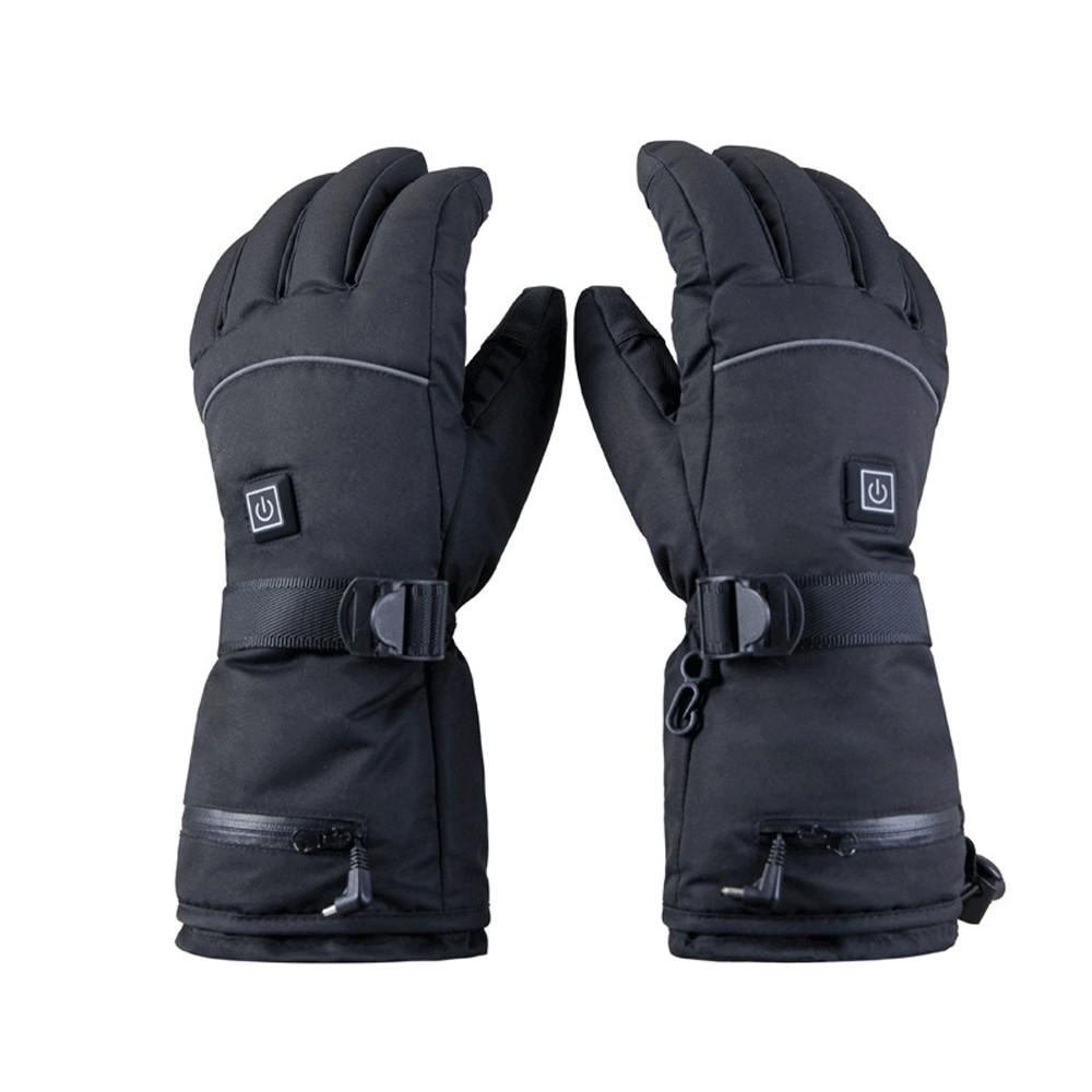 Winter Clothing |  Electric Heated Gloves Waterproof Winter Gloves with 3 Heating Levels for Driving Skiing Hiking Fishing Hunting Winter Clothing Black & Grey