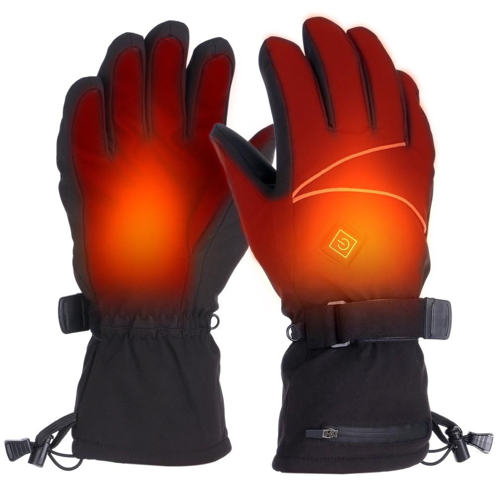 Winter Clothing |  Heated Gloves Winter Warm Touchscreen Ski Gloves for Men Women Electric Heating Gloves Hand Warmers for Outdoor Climbing Hiking Skiing Cycling Winter Clothing Black