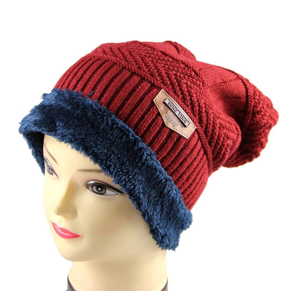 Winter Clothing |  Men Winter Warm Knitting Hat Winter Clothing Black/ Grey/ Coffee/ Khaki/ Navy Blue/ Wine Red