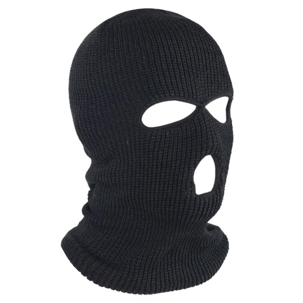 Winter Clothing |  Thermal Face Mask Wind-proof 3 Hole Winter Knitted Cycling Mask Neck Warmer Motorcycle Under Helmet Lining Mask Caps Ultimate Thermal Retention Hat Full Face Cover Ski Mask Winter Clothing Black / Navy Blue / Wine Red / Army Green / Black-2 / Dark Red / Red / Royal Blue / Sky Blue