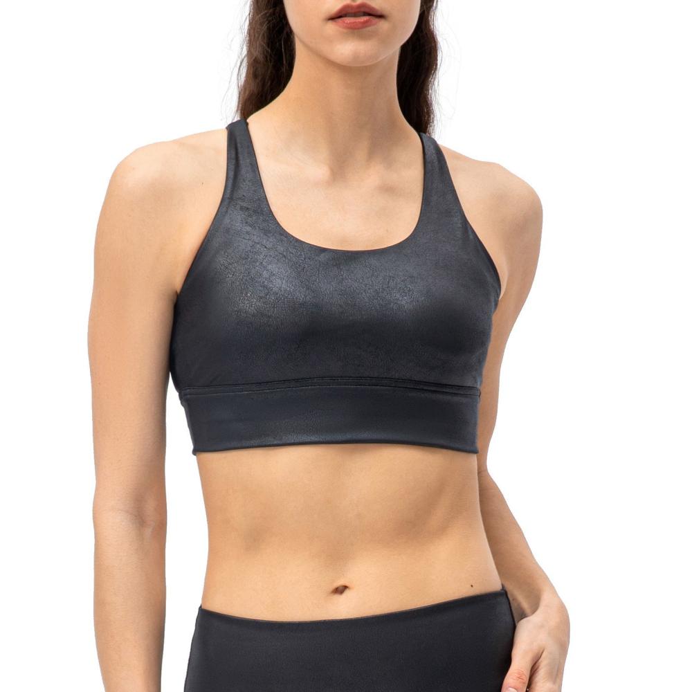 Yoga |  Women Yoga Bra Sports Workout Jogging Crop Tops Padded Wirefree Casual Vest Black Sports & Body Building Black