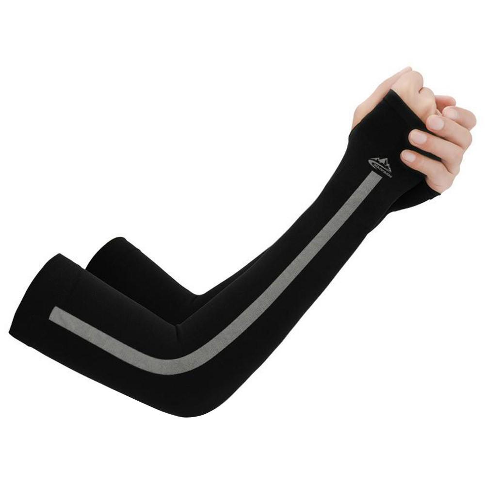 Cycling Wear |  Outdoor Arm Sleeves UV Sun Protective Hiking Cycling Gloved Cooling Sleeves Cycling Black / White / Grey / Pink / Blue