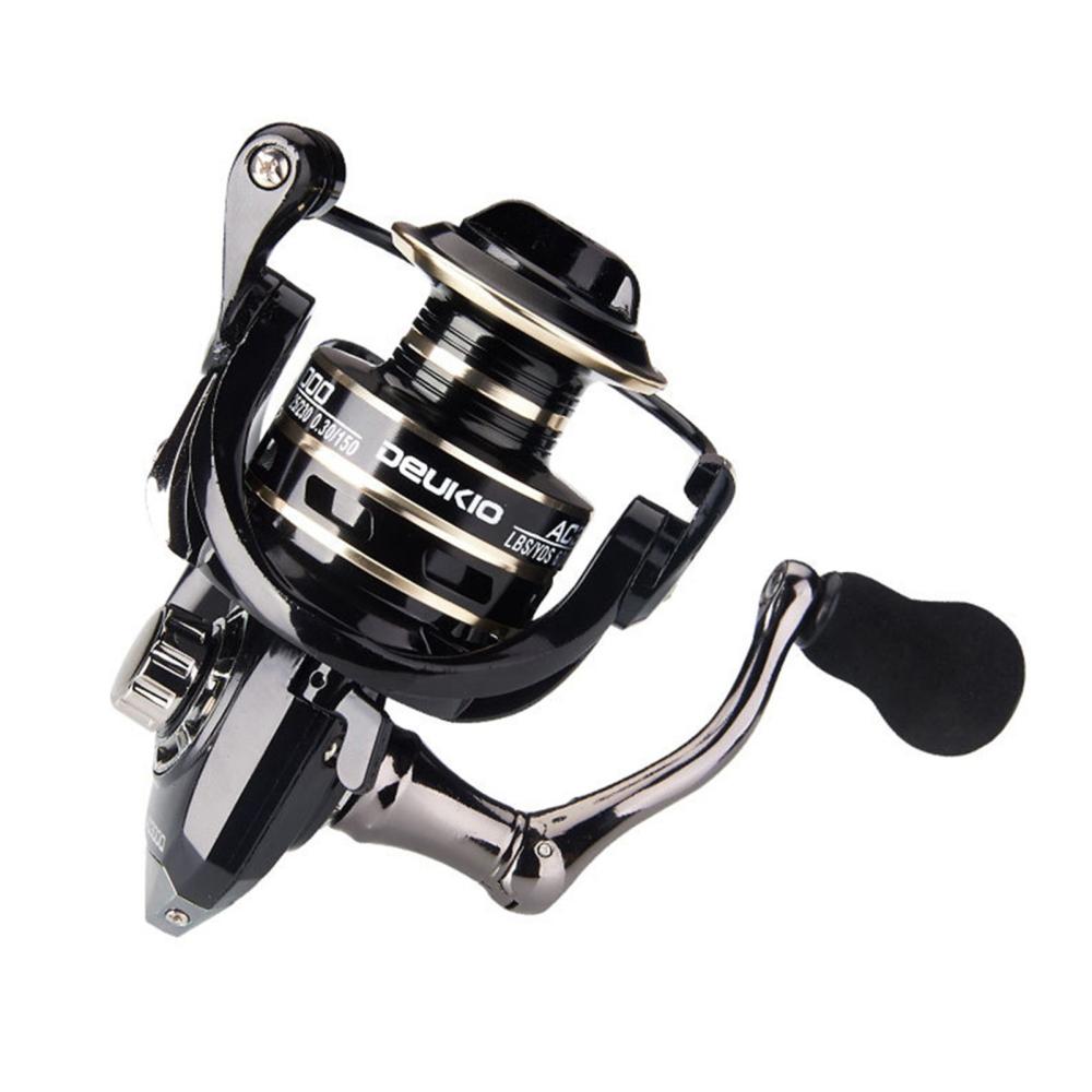 Fishing Reels |  Mini Spinning Reel All Metal 3BB  5.2: 1 Ultralight All Metal Reel Right Left Hand Inter-changeable Freshwater Saltwater Fishing Reel Fishing Black + Champagne.