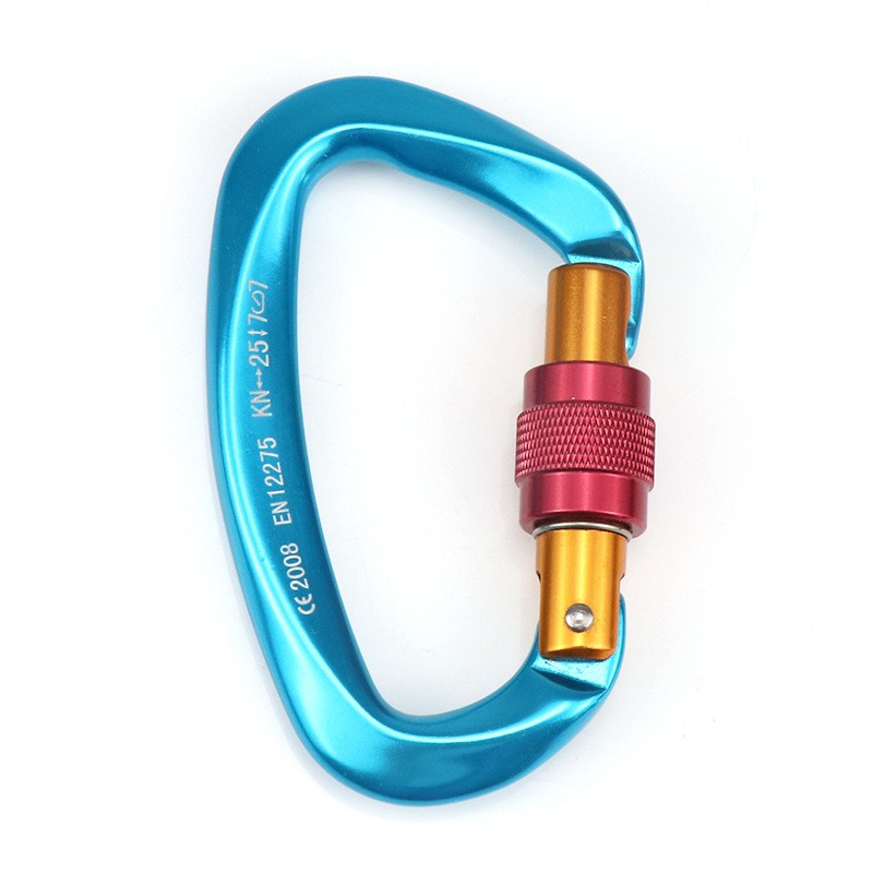 Outdoor Tools |  Carabiner with Screw Locking Gate 25KN Heavy Duty Carabiner Clips for Hammocks Camping Hiking Backpacking Camping & Hiking Black/Orange/Grey/Blue