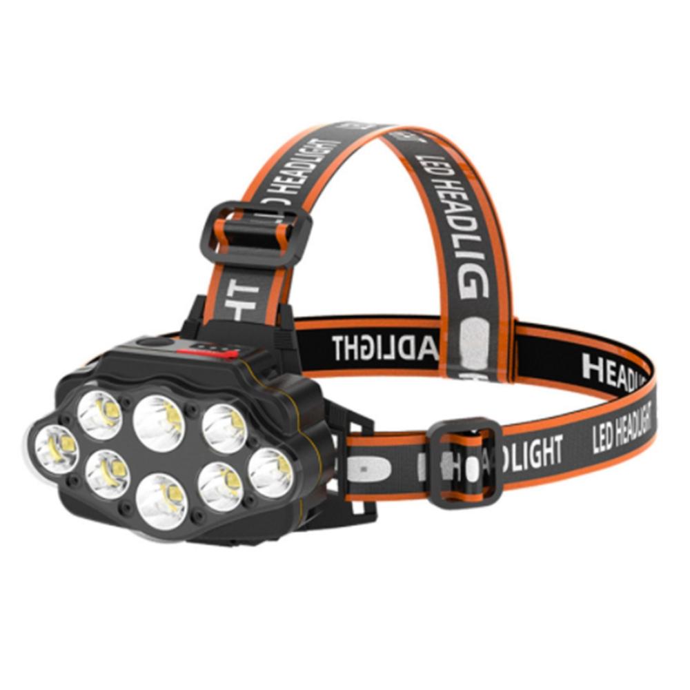 Lights & Lanterns |  8LED Battery Display Headlamp Outdoor Camping Fishing Waterproof HeadLight – 1Pcs Battery Camping & Hiking Black