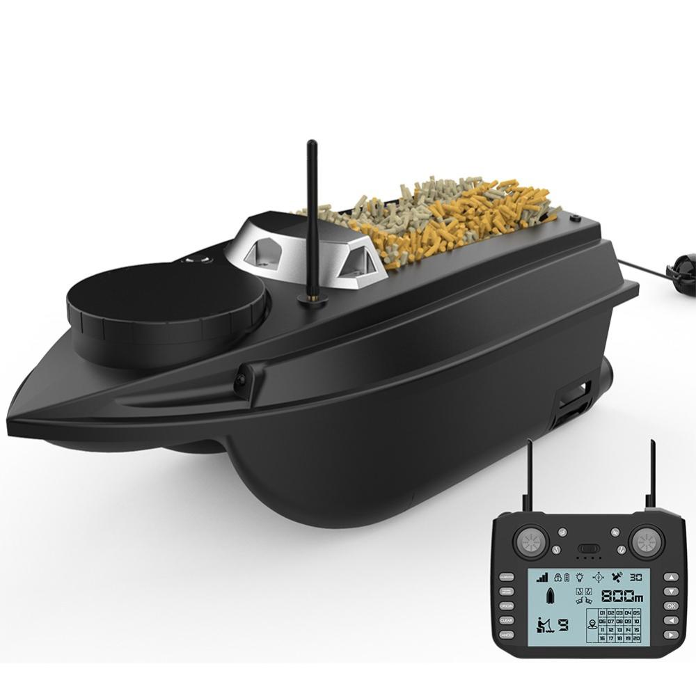 Tools & Equipment |  Fishfinder Version, 800m GPS Fishing Bait Boat 9 Fishing Grounds 180 Points Bait Boat 6.6lbs Loading Support Automatic Cruise/Positioning Points Cruise/Route Correction/Return/Electronic Fence with Night Light Turn Signal for Fishing Fishing Black