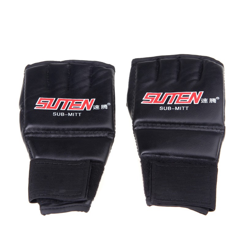 Boxing |  PU Leather Half Mitts Mitten MMA Muay Thai Training Punching Sparring Boxing Gloves Red Boxing Boxing