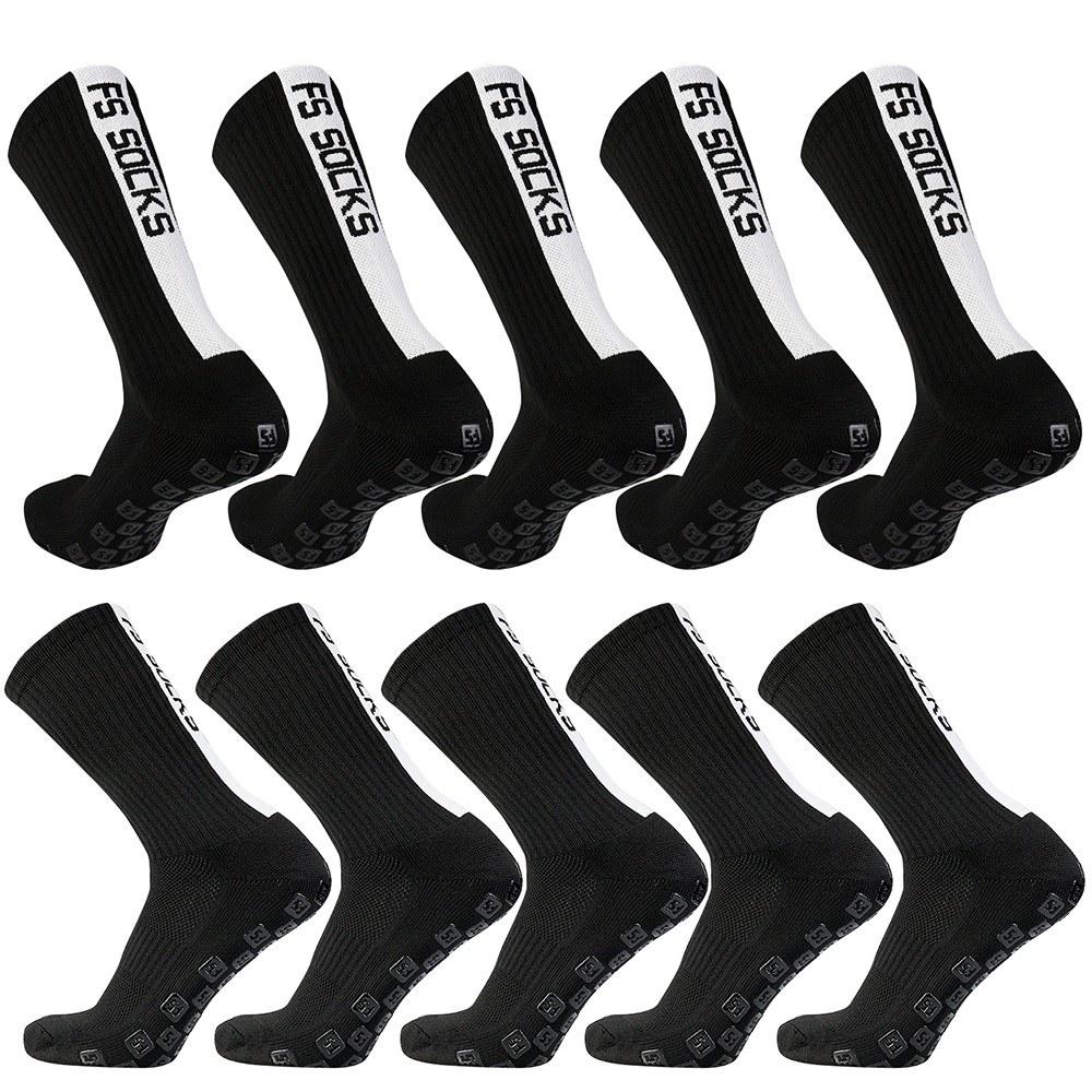 Football & Equipment |  5 Pairs Non Slip Sport Soccer Socks Anti Slip Football Grip Socks for Football Basketball Ball Games Football & Equipment