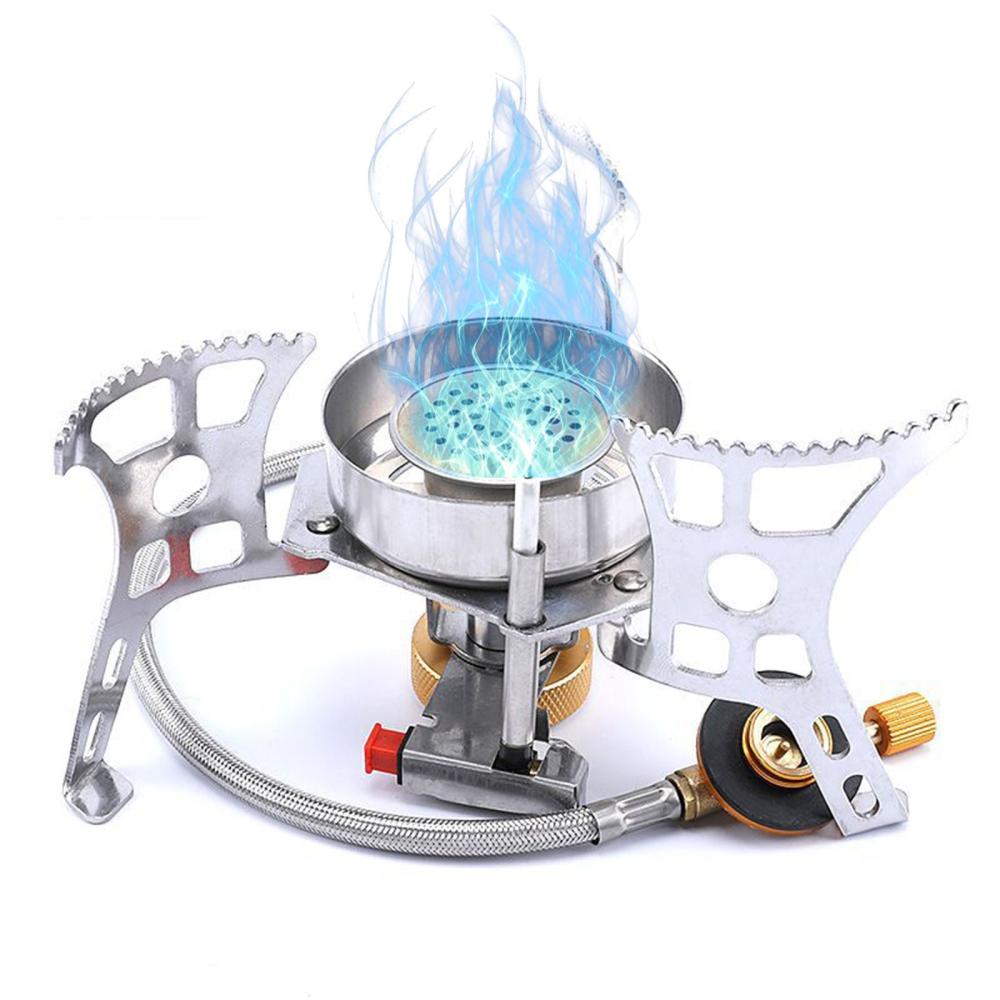 Camp Kitchen |  Portable Gas Stove Split Gas Furnace Outdoor Camping Stove Piezo Ignition Stove/Manual Ignition Stove