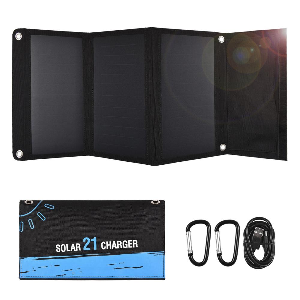 Outdoor Tools |  21W/28W Portable Solar Panel Charger 25% Solar Energy Conversion Rate IPX5 Waterproof Compatible with Various Fast Charging Protocols Camping & Hiking Outdoor Tools