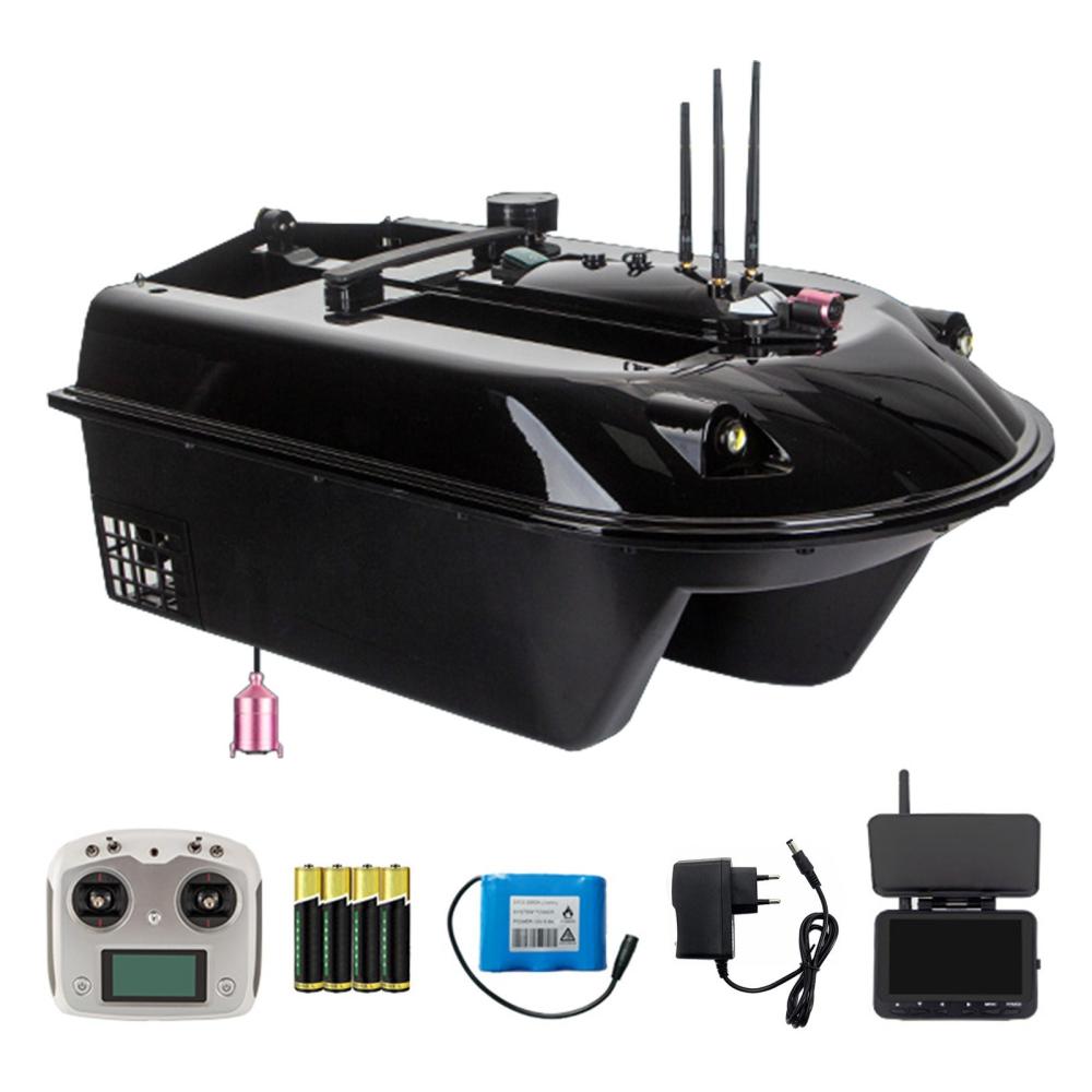 Tools & Equipment |  4.3 Inch Monitor Dual Cameras Visual GPS Remote Control Fish Nest Boat 500m Wireless RC Fishing Bait Boat 8kg Large Capacity Auto Return 4 Bit Bin Fixed-point Nesting Fishing Tools & Equipment